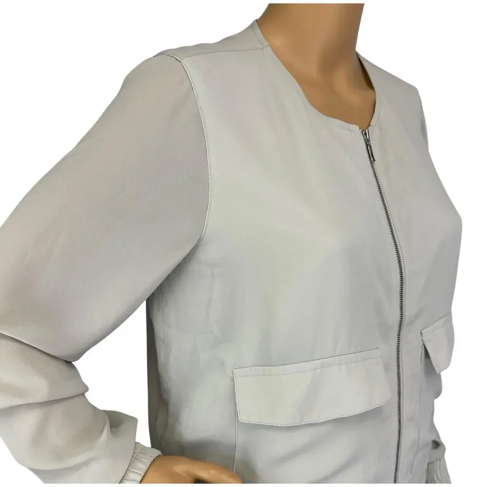 J. Crew Drapey Collarless Jacket Pistachio Mist J0938 Size XS